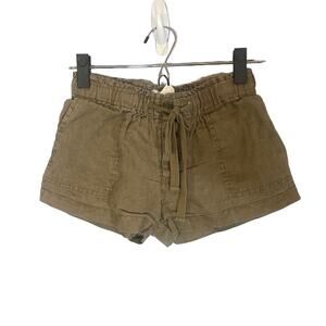 Forever 21 Drawstring Elastic Waist Basic Casual Shorts Olive Green Women Small